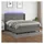 vidaXL Boxspringbett mit Matratze & LED Dunkelgrau 180x200 cm Stoff