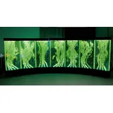 Xlmoebel Zimmerbrunnen Wandpaneel Wasserblasen LED Wände Designer Wasser, Hergestellt in Europa weiß