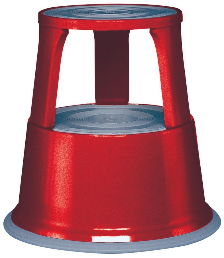 Produktbild WEDO Tritthocker, Rollhocker Metall rot