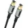Oehlbach Stream Primus - State of The Art - High End CAT 8.1 Streaming Netzwerkkabel 40 Gbits RJ45 3-Fach Schirmung Gewebemantel Twisted Pair - SPOFC Kupfer - 5m