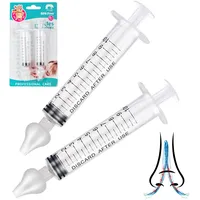 CaiTang 2 Stück Nasendusche, Nasenspülung Kinder, Professionelle Nasendusche Spritze, Nasenwaschreiniger Nasenspülung Kleinkinder Wiederverwendbar Nasenspüler 10ml
