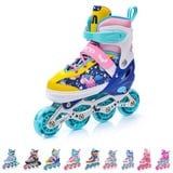 meteor® Inlineskates 4in1 Kinder Inliner Rollschuhe Roller Blades Quad Skates Carbon Kinder Inlineskates Verstellbar Schuh Big Wheels