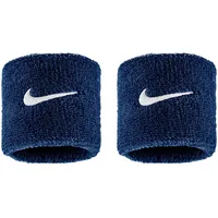 Nike Swoosh Classic Wristbands 2er Pack Schweißbänder Tennis Fitness Running Handgelenkbänder Sport, College Navy/White, One Size