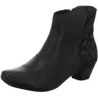 THINK! Damen AIDA chromfrei gegerbte nachhaltige Stiefelette, SCHWARZ/KOMBI 0000