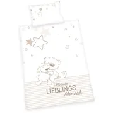 Herding Baby Best Kleinkinder-Bettwäsche-Set, Jana Lieblingsmensch Wendemotiv, Bettbezug 100 x 135 cm, Kopfkissenbezug 40 x 60 cm, Baumwolle/Renforcé