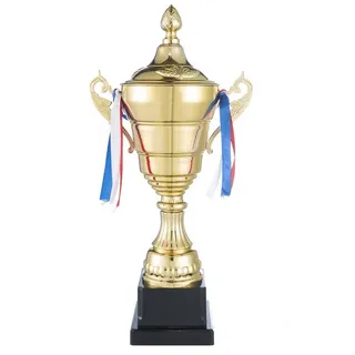 Goods+Gadgets Dekoobjekt Gold Pokal XXL Siegerpokal, 36 cm - Sieger Trophäe
