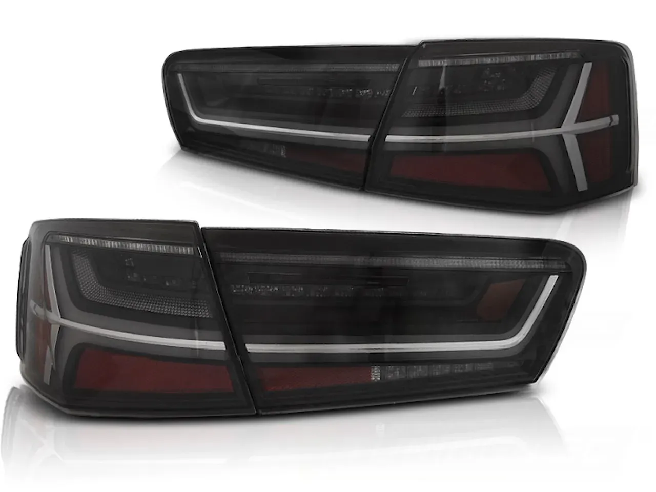 LED Lightbar Rückleuchten für Audi A6 4G  Limo 11-14 Schwarz dynamischer Blinker