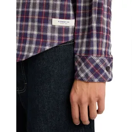 Element Button Down Flannel Regular Fit Langarmhemd - Tartan Graystone - L