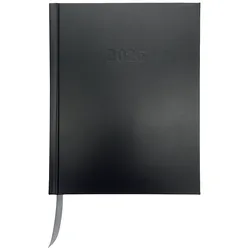 2026 Günstiger Buchkalender Chefplaner A5 schwarz 1 Tag 1 Seite auch sonntags