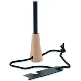 Feuerstarter aus Flintstahl – Feuerstahl & Feuerstein über 2000 Anwendungen – Magnesiumstab & 70 mm Kiefernholzgriff – Outdoor Feuerstarter für Camping, Survival & Bushcraft