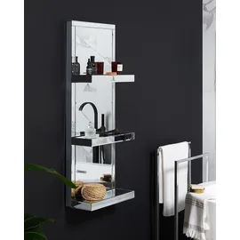 Beliani Wandregal 41 x 20 x 108 cm Silber