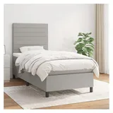 vidaXL Boxspringbett 100 x 200 cm Hellgrau