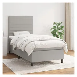 vidaXL Boxspringbett 100 x 200 cm Hellgrau