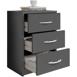 SchlafKONTOR Nachttisch »Pepe«, mit 3 Schubladen, 38.5x54x28.2 cm Schlafzimmer, Nachttische