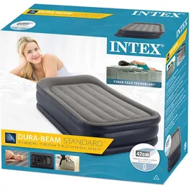 Intex Deluxe Pillow Rest Luftbett Mit Pumpe Gästebett Luftmatratze 191x99x42cm Selbstaufblasend -
