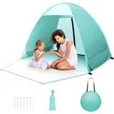 Strandzelt Pop-Up, 2-3 Personen Familienzelt UV-Schutz UPF 50+, Wurfzelt mit ...