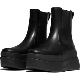 original brands FITFLOP FitFlop F-Mode Stack Leather Chelsea Boots SCHWARZ 38 - Schwarz - 38