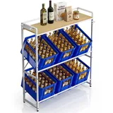 Blumtal Getränkekistenregal 104 x 32 x 117,3 cm Weiß