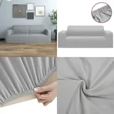 Vidaxl - Stretch Sofahusse 2-Sitzer Grau Polyester-Jersey - Sofahusse - Sofahussen - Home & Living - Grau