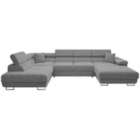 Mirjan24 Wohnlandschaft Torezio Bis, mit Bettkasten und Schlaffunktion, Einstellbare Kopfstützen, 346x203x70-90 cm, Wohnzimmer, Sofas - Couches, Wohnlandschaften, Wohnlandschaften in U-Form