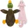 Best Pet Supplies 2-in-1 Quietschendes Hundespielzeug S mehrfarbig