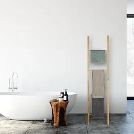 Relaxdays Handtuchleiter klappbar Natur