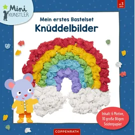 Coppenrath Verlag Knüddelbilder Bastelset Regenbogen 6 Motive 10 Bögen Seidenpapier