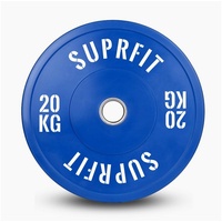 SF SUPRFIT Hantelscheiben Colored Bumper Plate White Logo (einzeln) blau
