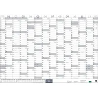 Heye / heye kalender Mega-Posterplaner, silber 2026