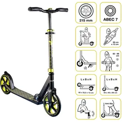 muuwmi Aluminium Scooter Pro 215 mm new lime EINHEITSGRÖSSE