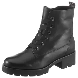 Schnürstiefelette GABOR, Damen, Gr. 44, schwarz, Kalbsleder, unifarben, klassisch, Schuhe, Blockabsatz, Plateau, Schnürboots mit Best Fitting Komfort