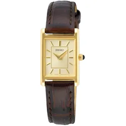 Seiko Damen uhr Seiko gold farbend - edelstahl und leder Damenuhren   