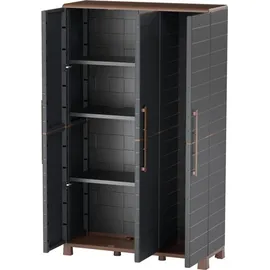 Art Plast Besenschrank Anthrazit 3 Türen, 3 verstellbare Regale 102 x 37 x 169 cm - Garage Waschküche Abstellraum Art Plast