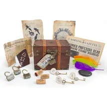 | The Balthazar Stone : Solve MysteryEscape Room Puzzles in a Box | 20+ Real-Life Physical Objects & Evidence | Fully Reusable |Age 14+ | 1-6+ Players | English