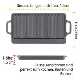 Preiswert & Gut Grillplatte Ø 31 cm Gusseisen