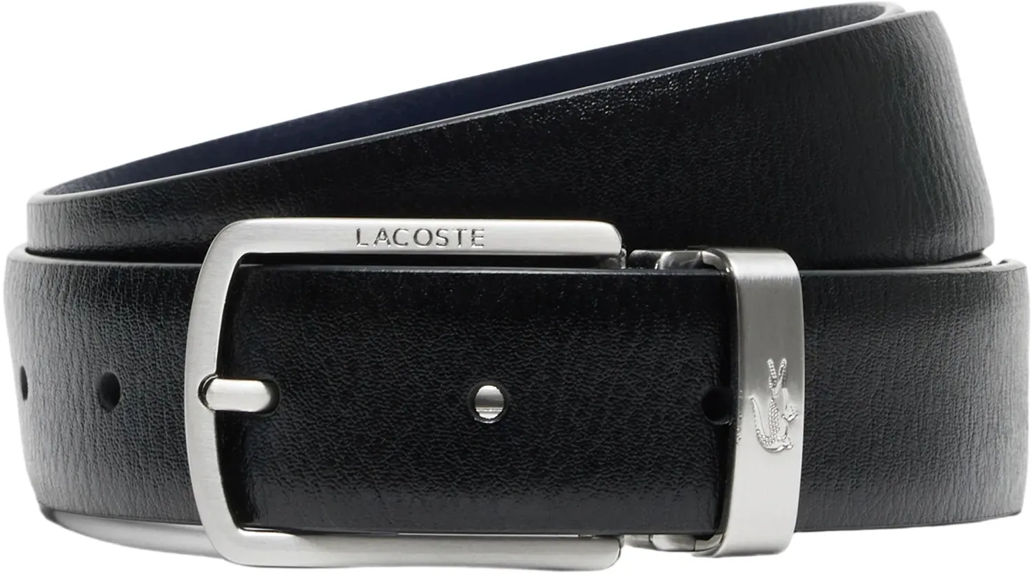 LACOSTE Gürtel Geschenkset, schwarz/navy