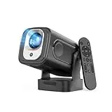 HY310 Mini Beamer 4K Unterstützung 1080P Autofokus Projektor, Auto Trapezkorrektur Android Heimkino Smart Beamer mit WiFi6 BT5.4, 180°Dreh Tragbarer Projektor, 2025 Neu Videoprojektor