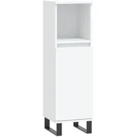 vidaXL Badschrank 30 x 30 x 100 cm Weiß Massivholz