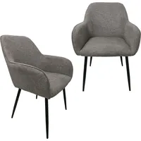 Hti-Living Stuhl Albany Waffle Hellbraun 2er-Set