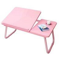 ZXCVB Laptop Tisch,Laptoptisch Betttisch,tragbar Notebook-Ständer, Faltbare Betttisch Für Lesen,für Bett Und Sofa Laptop Lesen Von Büchern, Filmen,55 * 32 * 25cm,Pink