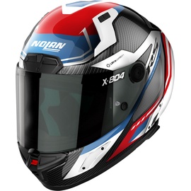Nolan X-804 RS Ultra Carbon Maven Helm, schwarz-rot-blau, Größe L