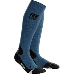 CEP Herren pro+ outdoor merino socks, Blau/Schwarz/Grau, V