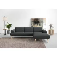Ecksofa ANDAS "Swift Scandic Design, Federkern für hohen Sitzkomfort, L-Form", grau (anthrazit), B:292cm H:83cm T:176cm, 100% Polyester, Sofas, Ecksofa, Federkern-Polsterung, B/T/H: 292/83/176 cm