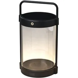 Konstsmide LED-Solarlaterne Crotone Schwarz 30 cm x 17 cm x 15 cm