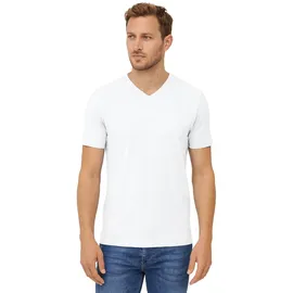 Olymp Herren T-Shirts, V-Neck, 2er Pack - Bodywear, Modern Fit, Baumwolle Weiß 4XL
