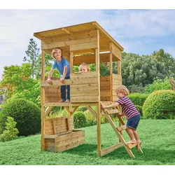 Westmann Holz Stelzenhaus Wildnis | Natur | 114x167x205 cm - Natur