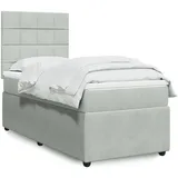 vidaXL Boxspringbett 140 x 200 cm Hellgrau
