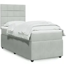 vidaXL Boxspringbett 140 x 200 cm Hellgrau