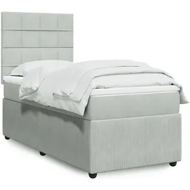 vidaXL Boxspringbett 140 x 200 cm Hellgrau