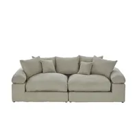 Smart Big Sofa Lionore Cordstoff natur